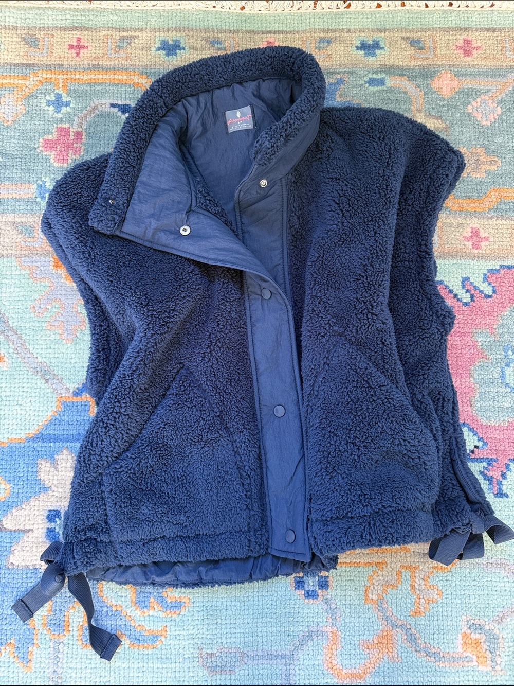 Free People- FP Movement Scout it Out navy blue fleece vest. New without tags.